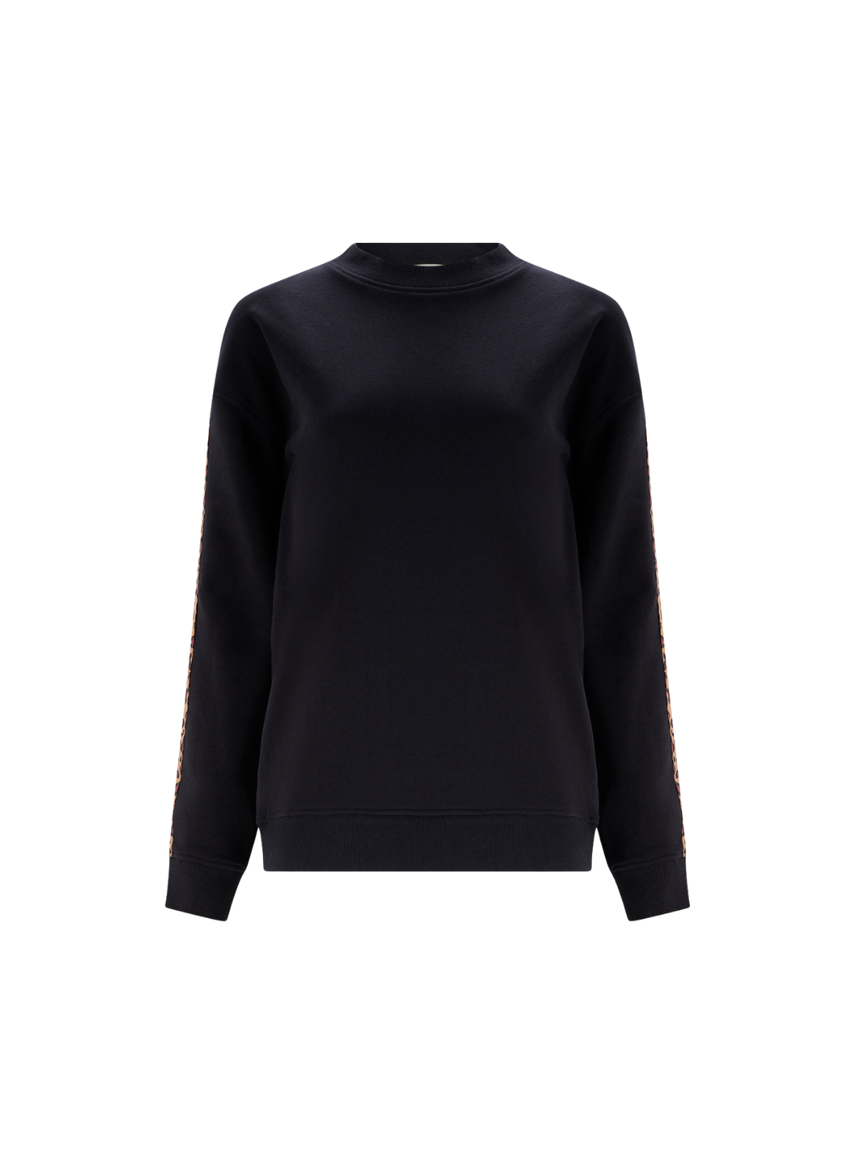 SugarhillI Magda Sweatshirt in Black Leopard Trim