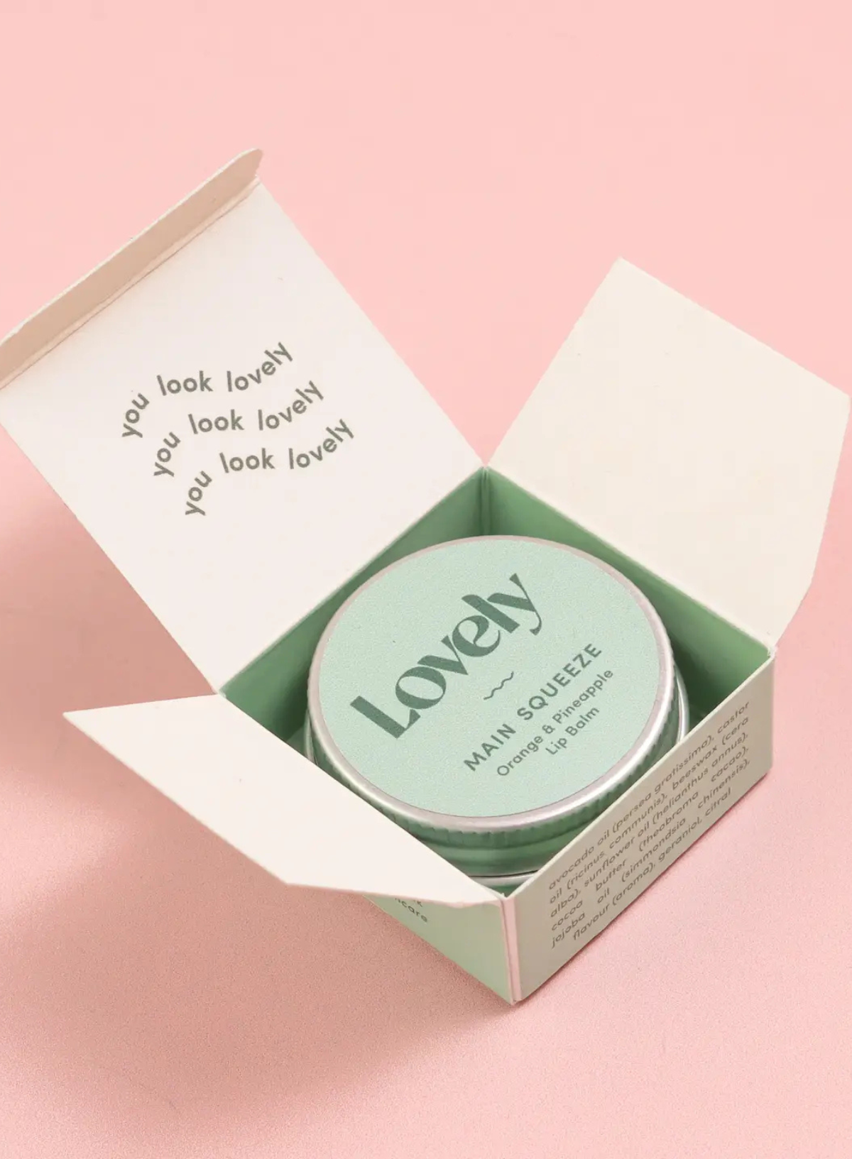 Main Squeeze Lip Balm in Orange & Pineapple from Lovely Skincare