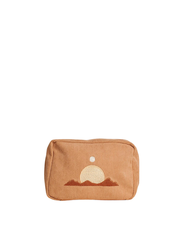 Corduroy Makeup Bag in Sand from Cai & Jo