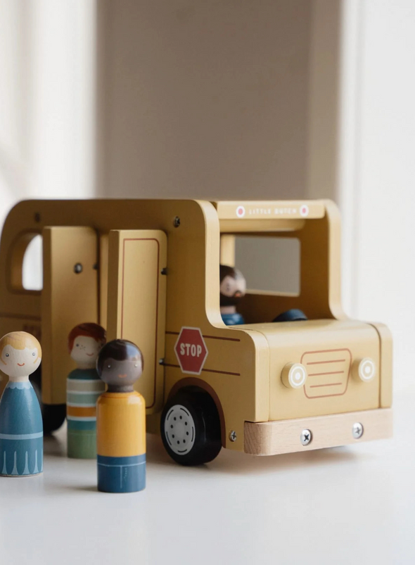 School Bus with Figures from Little Dutch