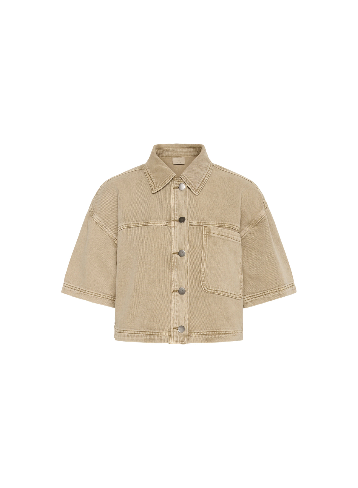 Rania Denim Shirt in Washed Light Brown from Kaffe