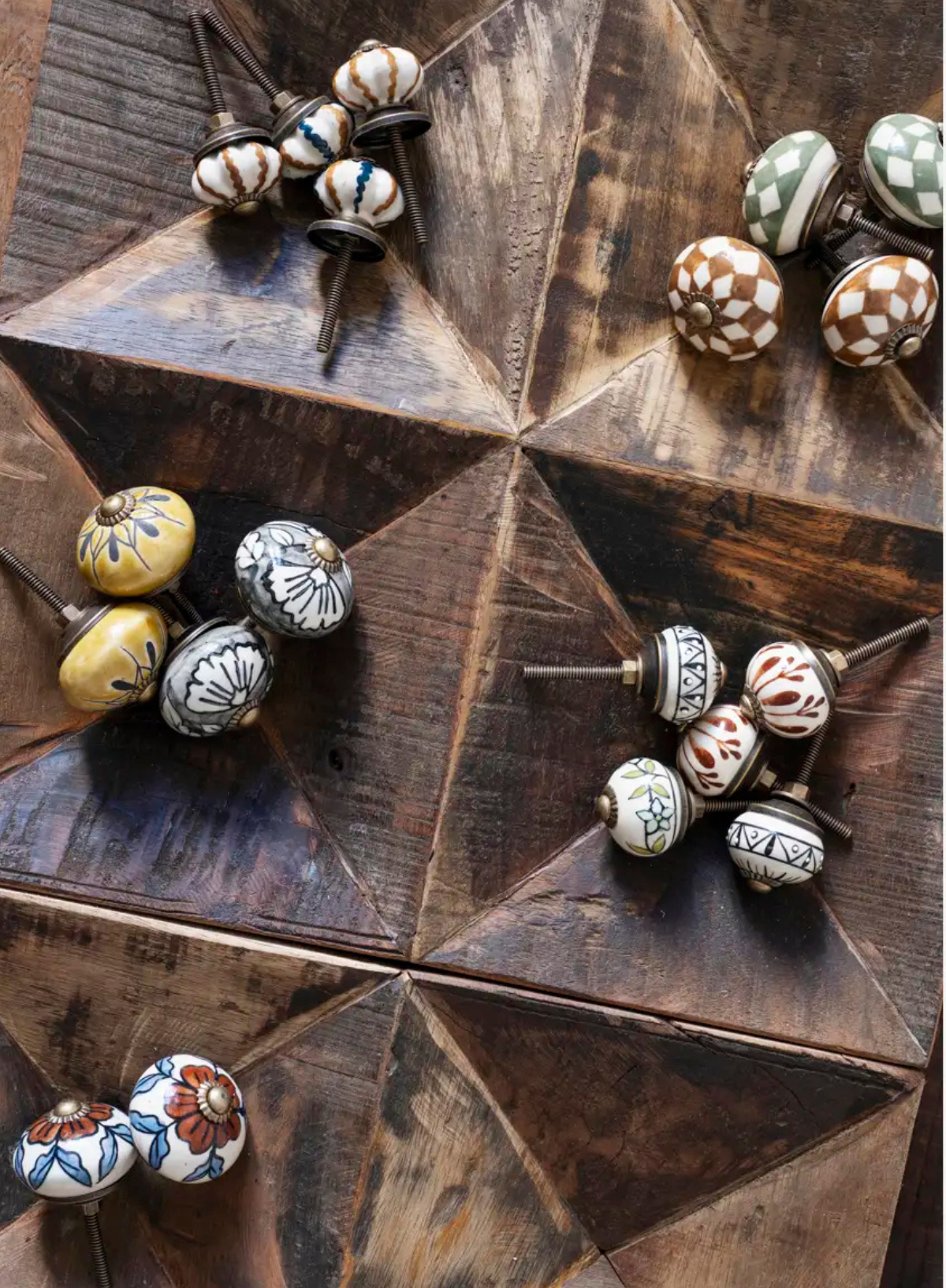 Oliver Hand Painted Stoneware Door Knob from Madam Stoltz