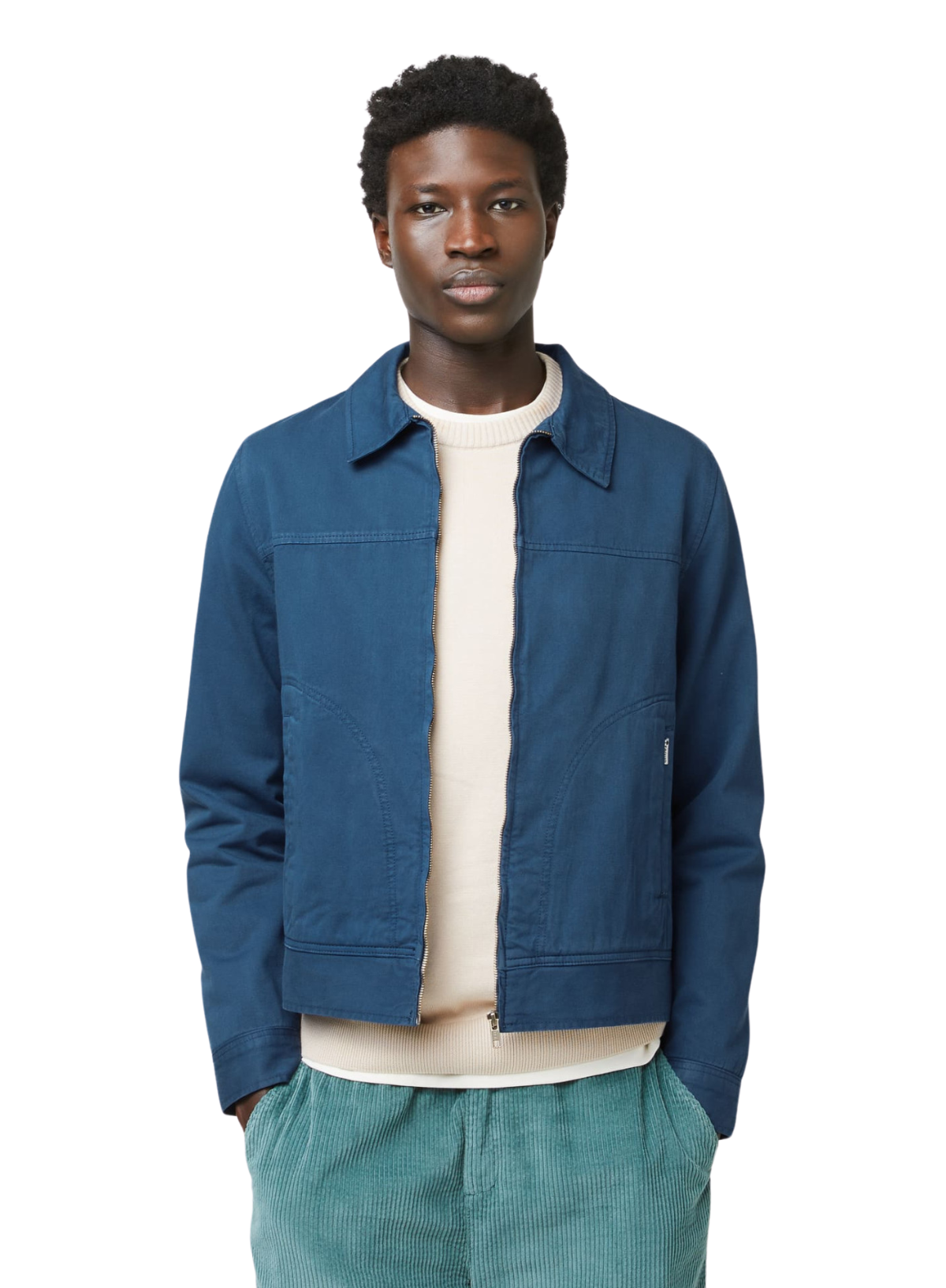 Chaumont Woven Jacket in Navy from Faguo