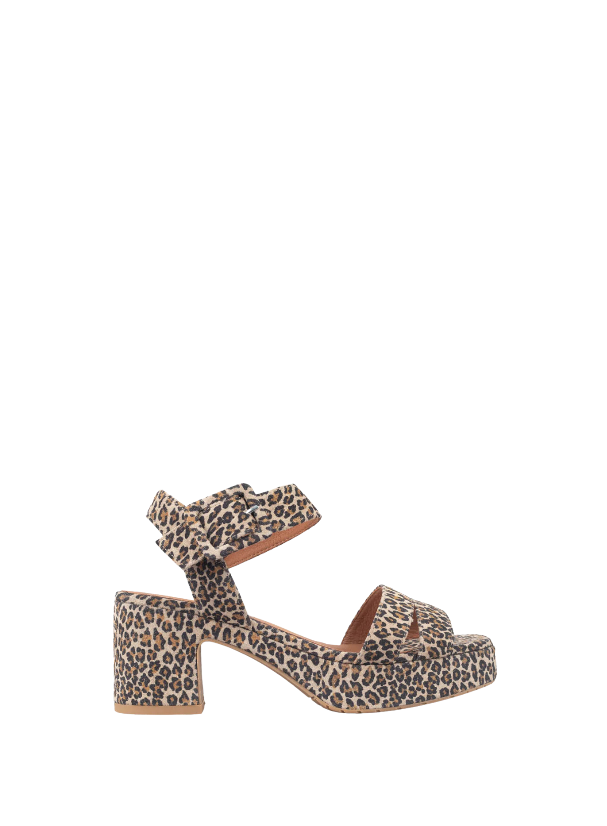 Esska Flora Suede Heel in Leopard