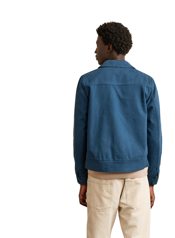 Chaumont Woven Jacket in Navy from Faguo