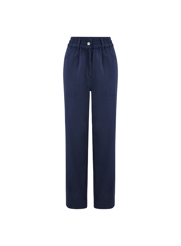 Rowan Trousers in Navy Triple Star from Sugarhill