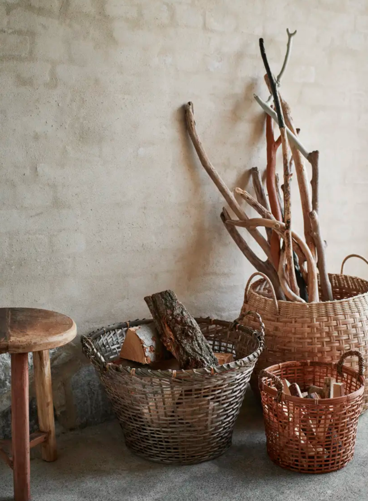 Natural Bamboo Rattan Basket Small from Madam Stoltz