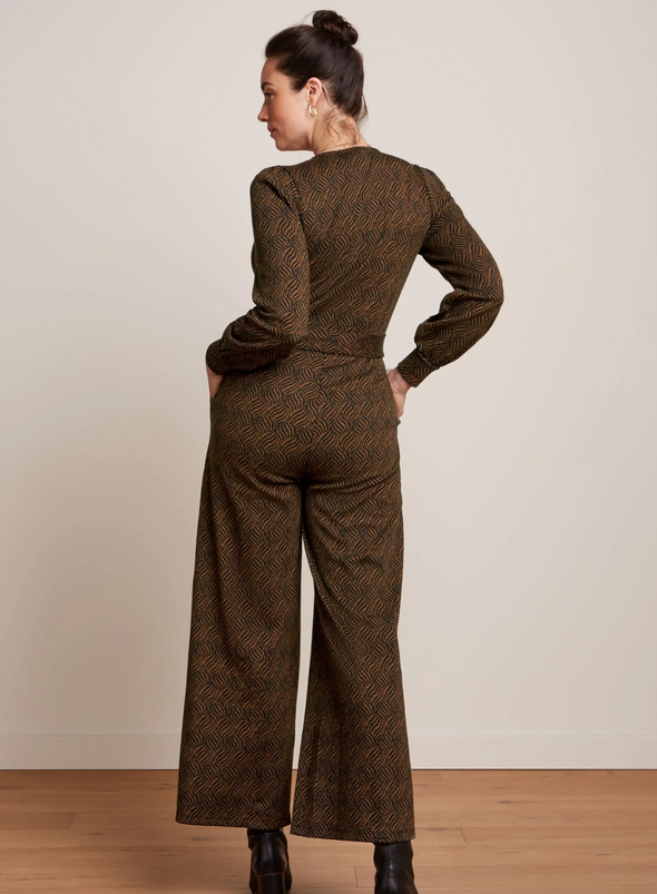 Zita Jumpsuit Ruby Jacquard in Black from King Louie
