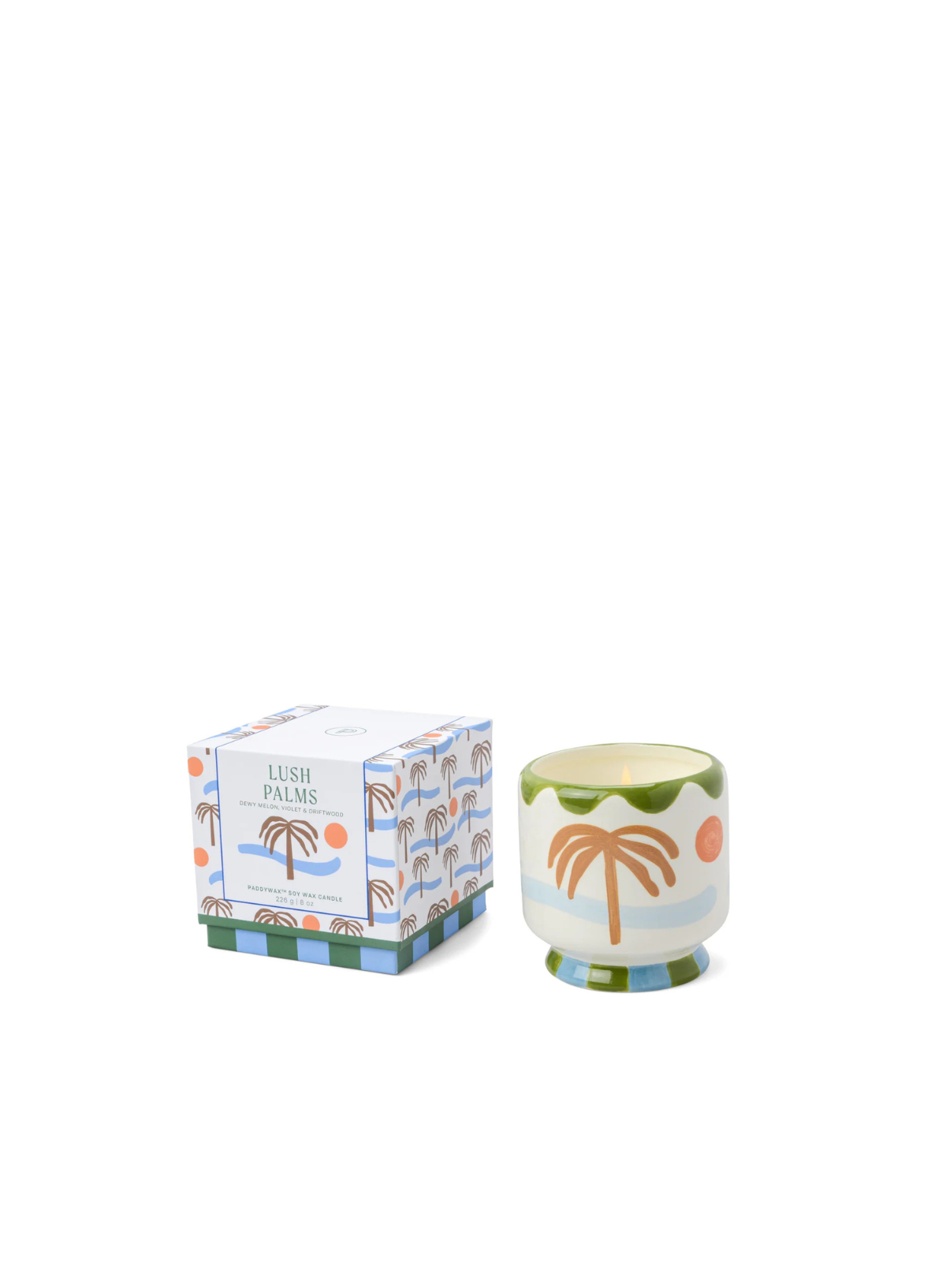 Adopo Palm Tree Ceramic Candle Lush Palms from Paddywax
