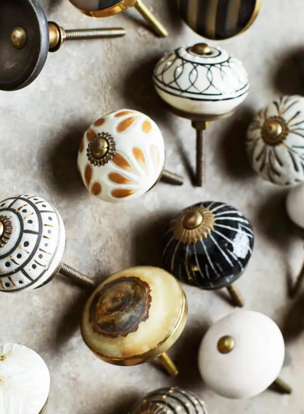 Albert Hand Painted Stoneware Door Knob from Madam Stoltz