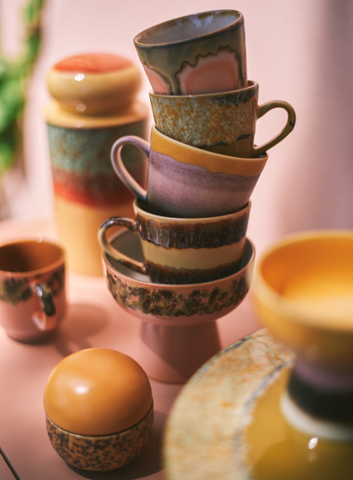 HK Living 70s Ceramics Cappuccino Mug in Cliffs