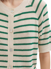Short Striped Jacket in Willow Green from Nice Things