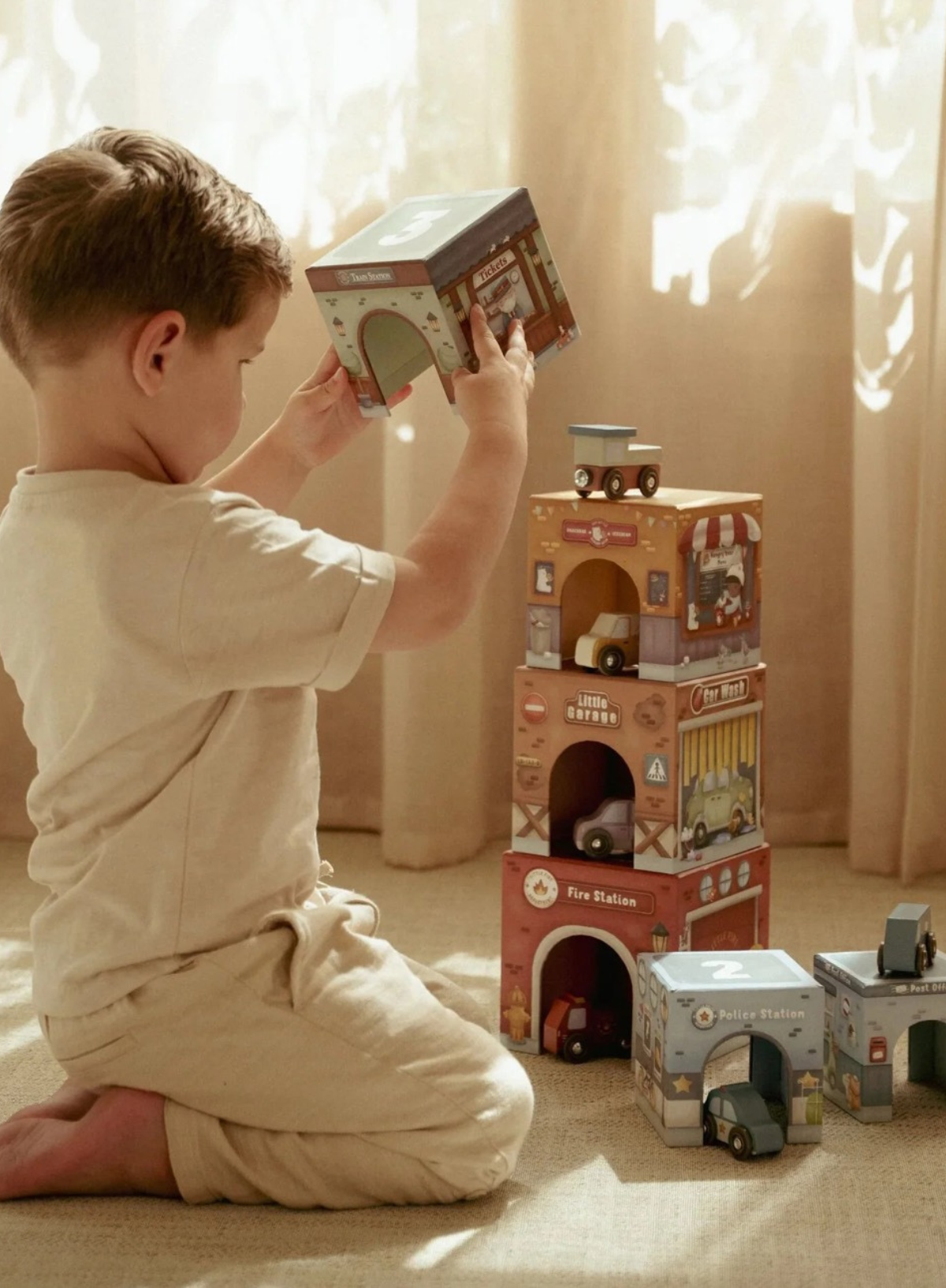Little Dutch Stacking Blocks With Cars
