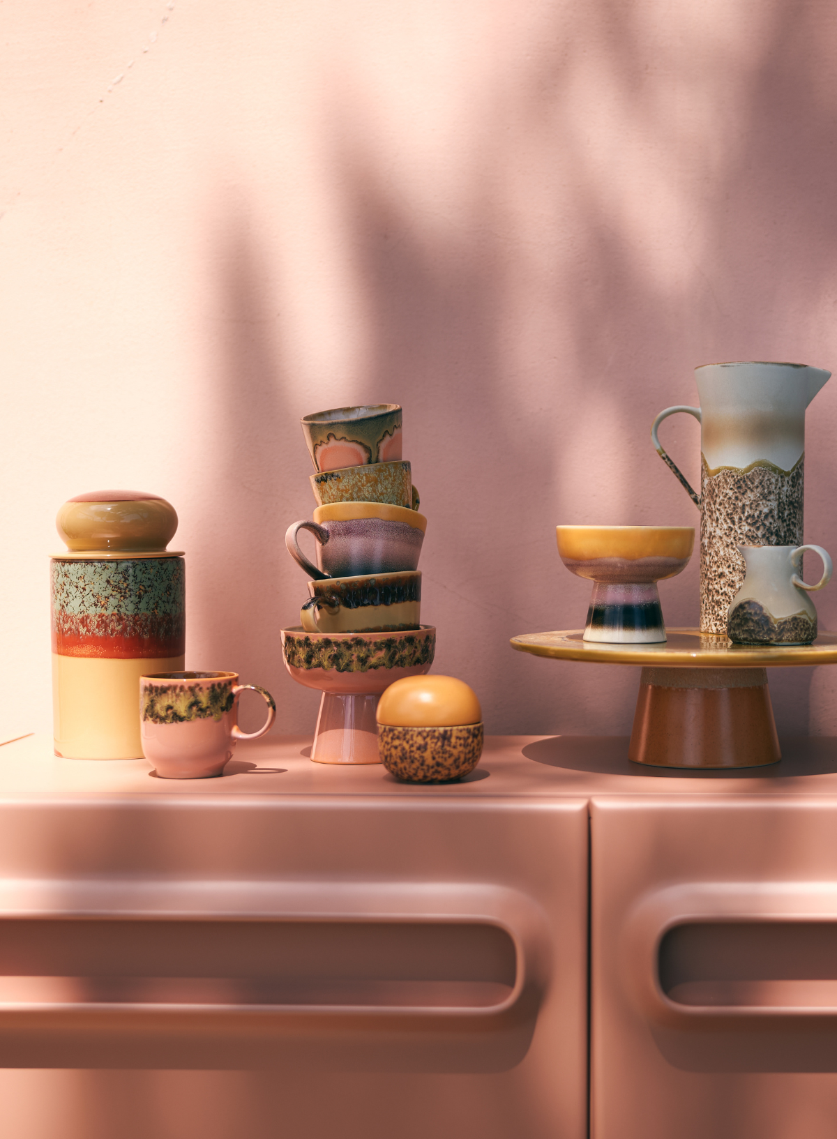 HK Living 70s Ceramics Cafe Mug in Lush