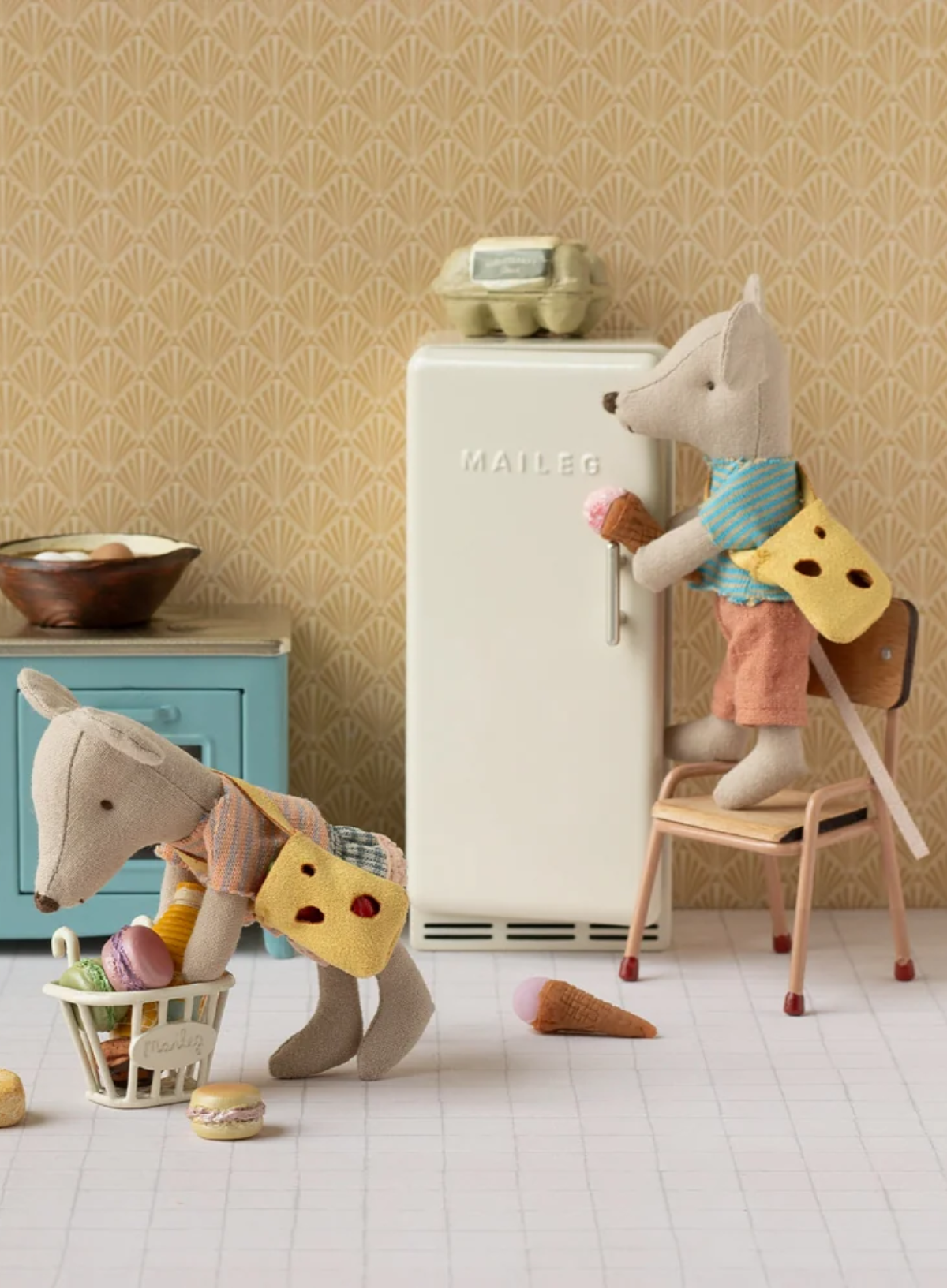 Maileg Little Brother Mouse with Bag