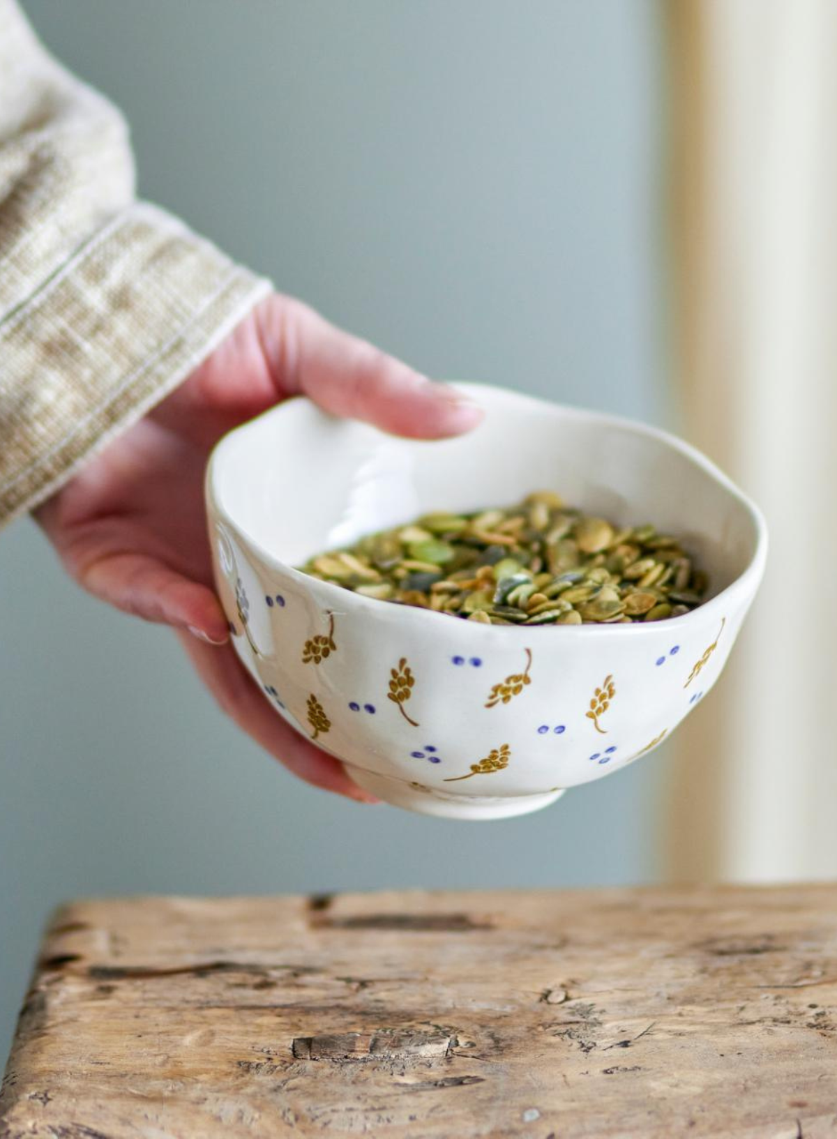 Pippine White Stoneware Bowl from Bloomingville