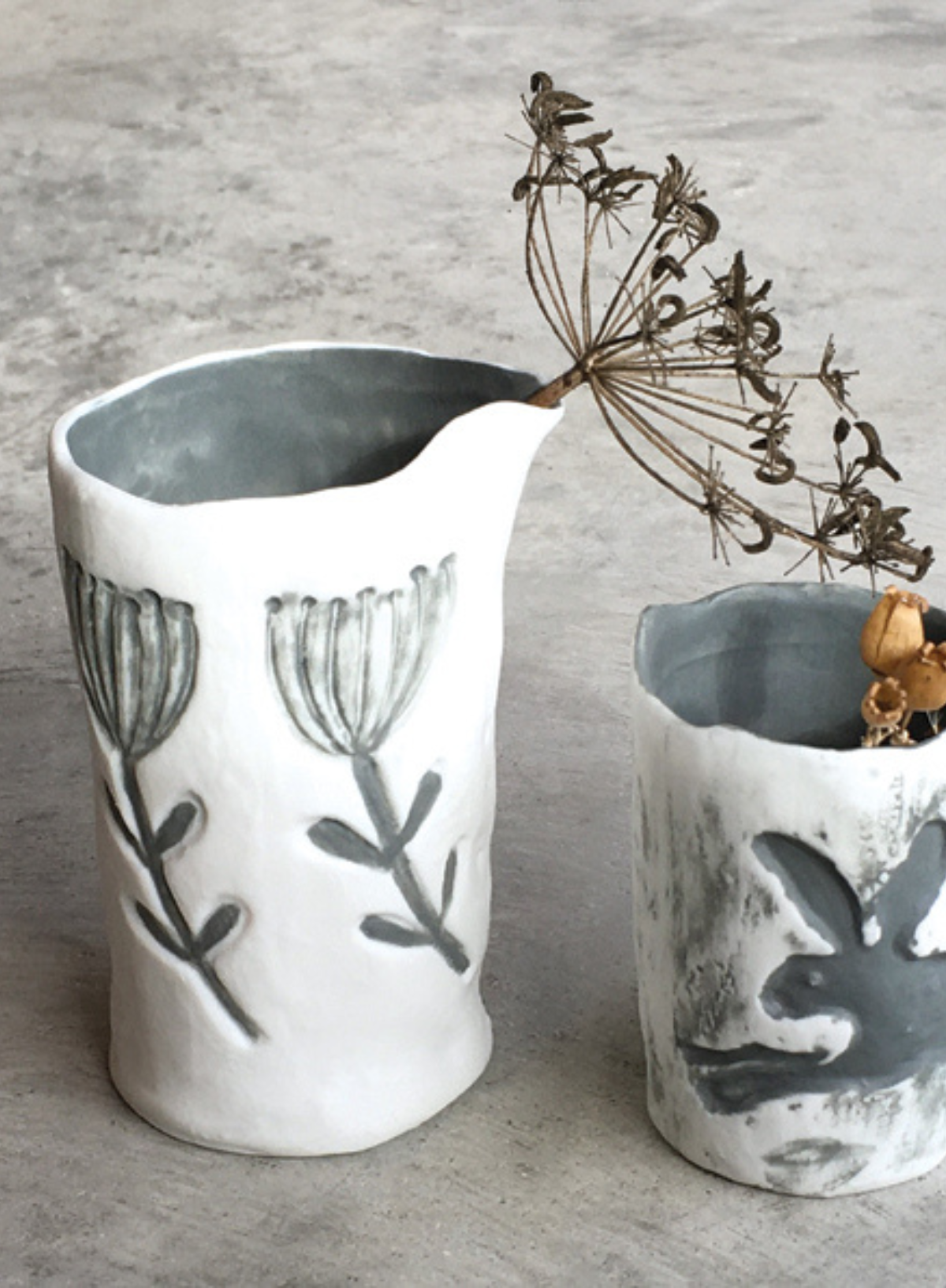 East of India Flower jug Grey interior