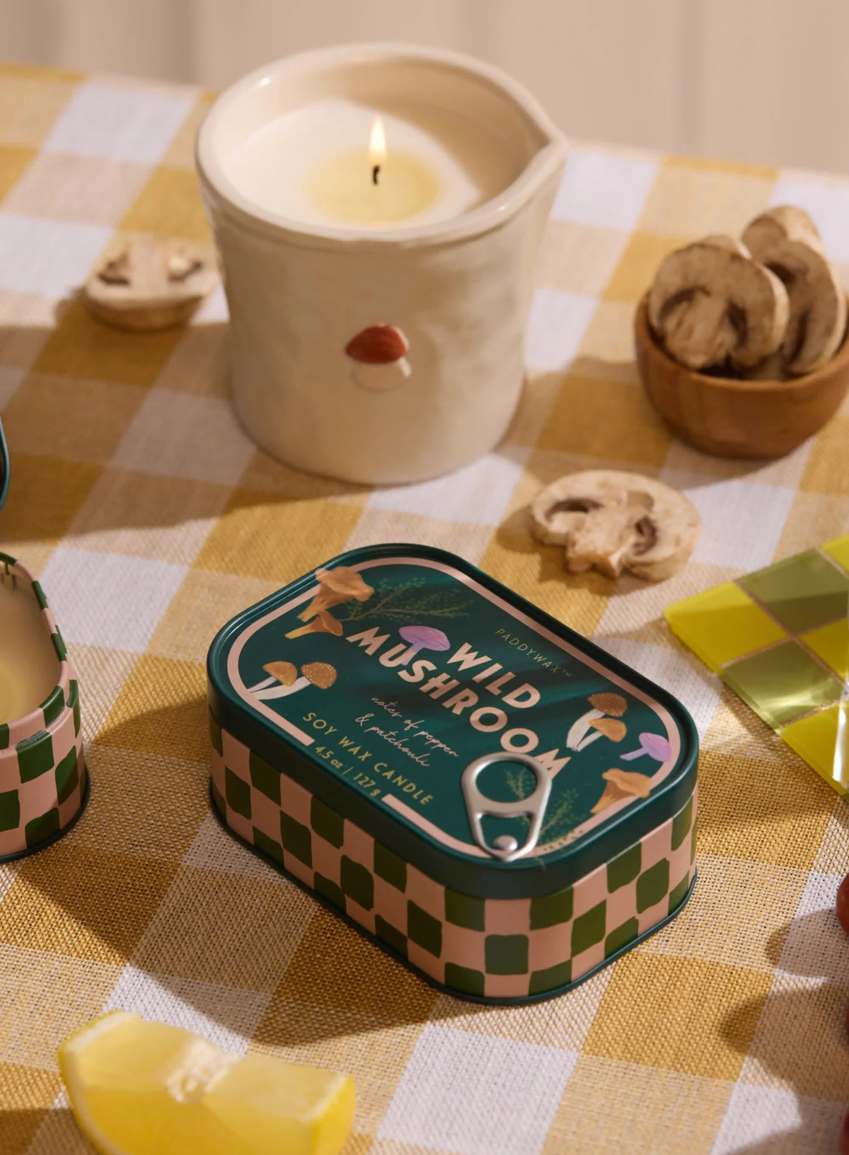 Bistro 4.5oz Printed Tin Candle - Wild Mushroom from Paddywax