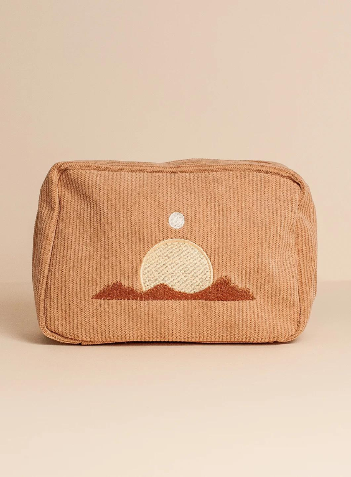 Corduroy Makeup Bag in Sand from Cai & Jo