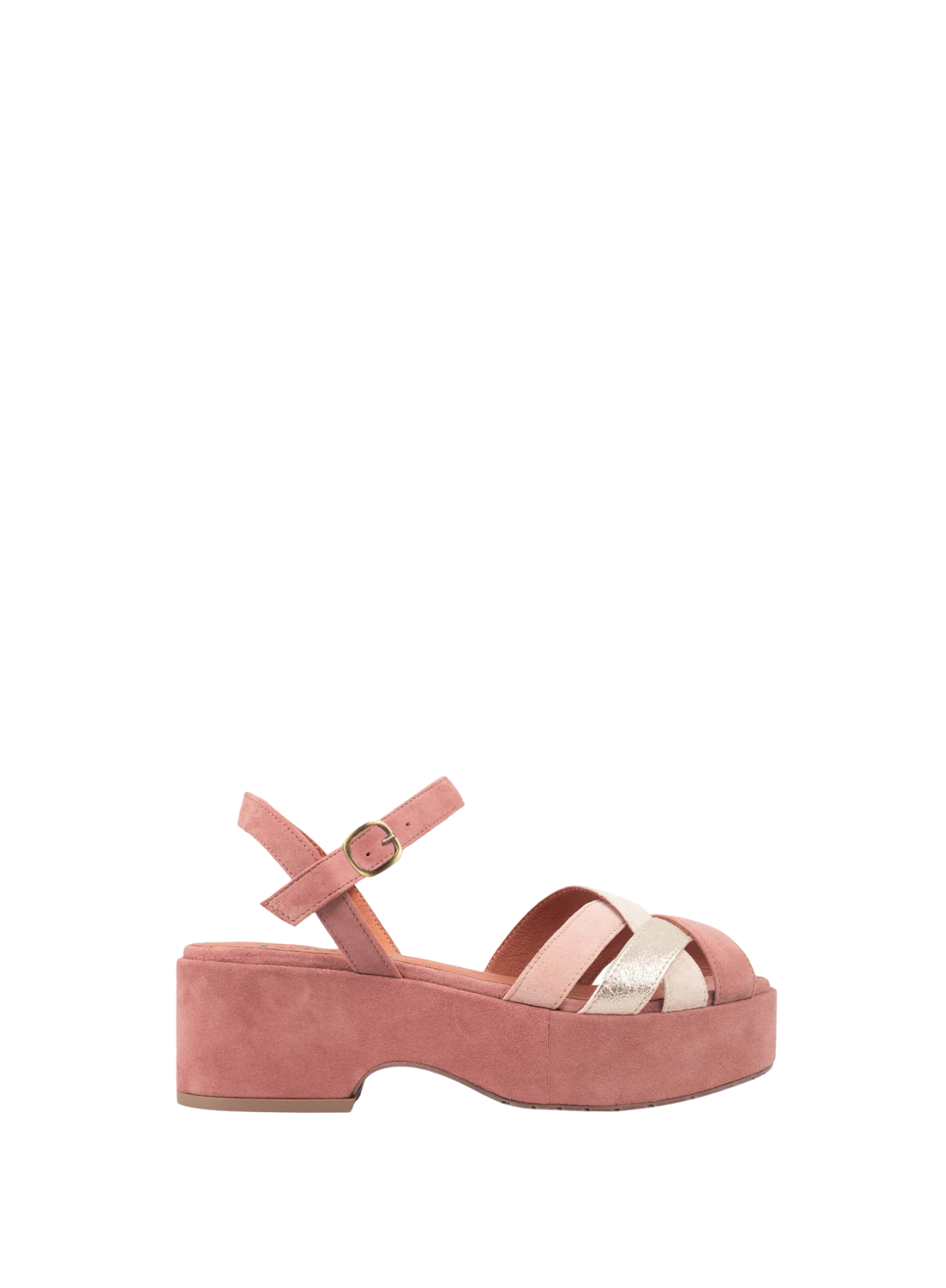 Esska Elsa Leather Sandals in Dusty Pink Multi