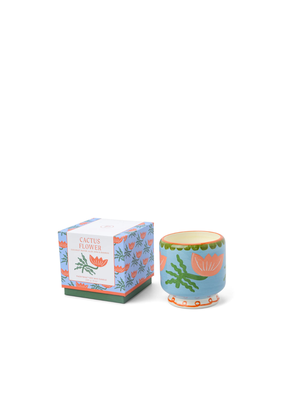 Adopo Flower Ceramic Candle in Cactus Flower from Paddywax