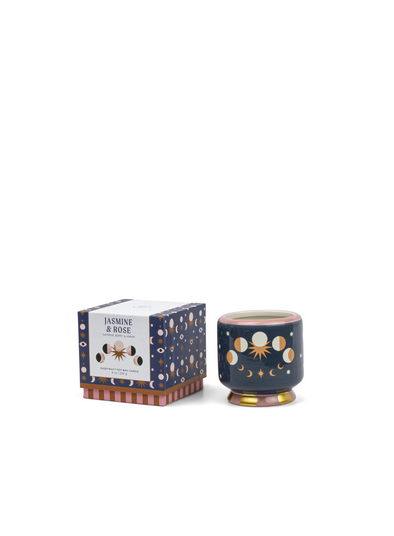 Adopo Moon Phases Ceramic Candle Jasmine & Rose from Paddywax