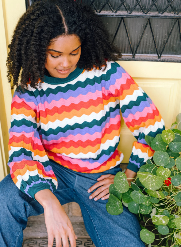 Ivona Jumper in Multi Beach Waves fom Sugarhill