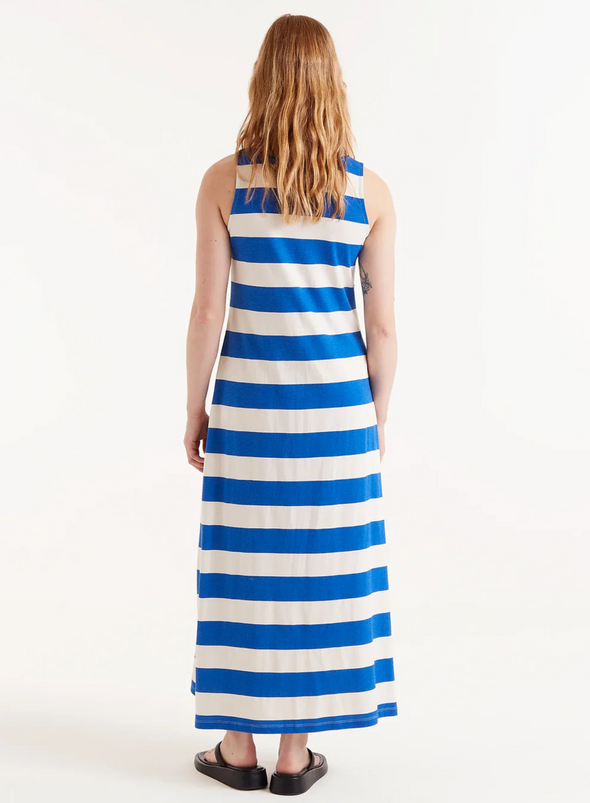 Long Dress in Blue Stripes from Compañia Fantastica