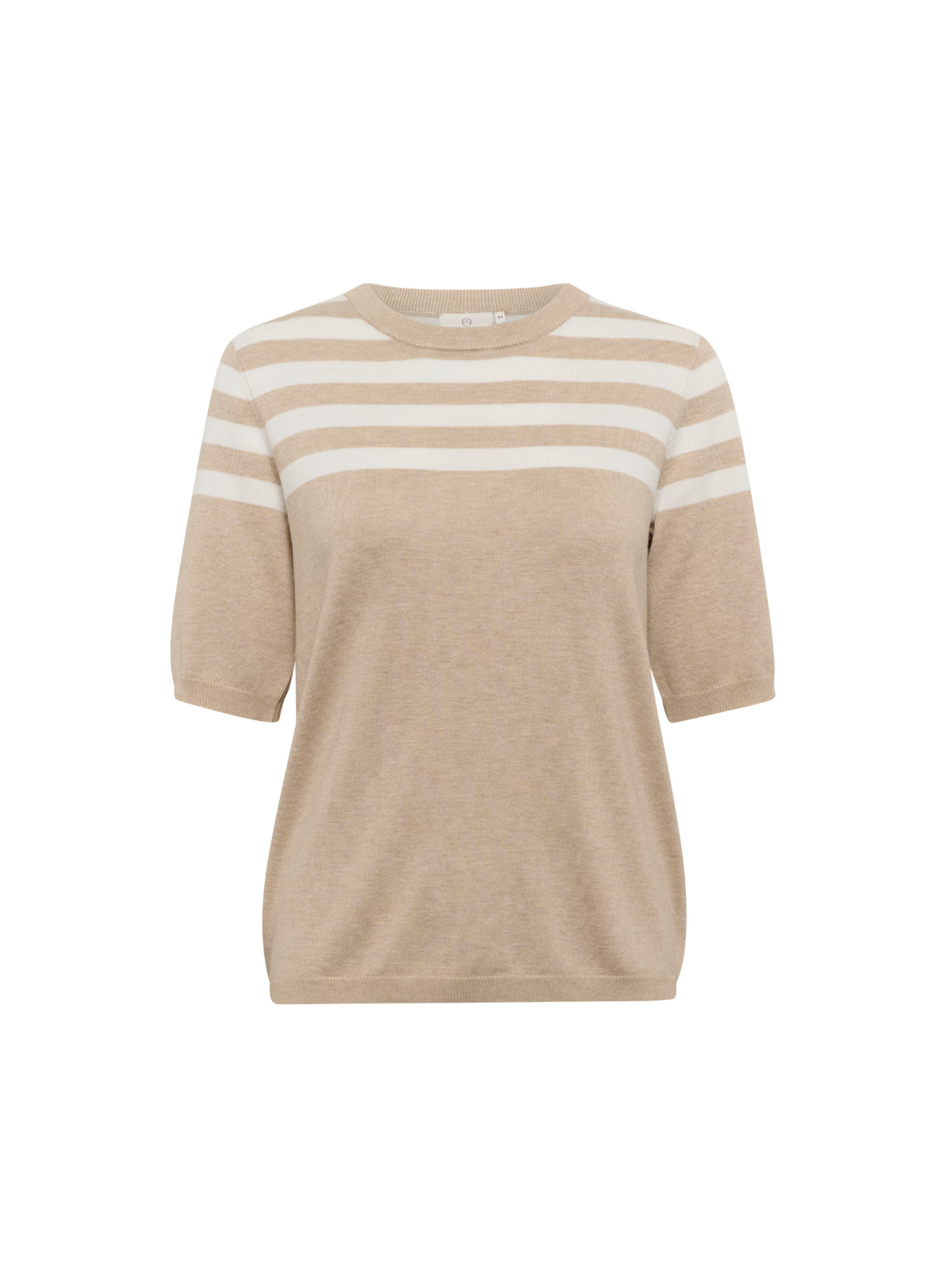 Lizza Striped Knit in Feather Gray/Chalk Half Stripes from Kaffe