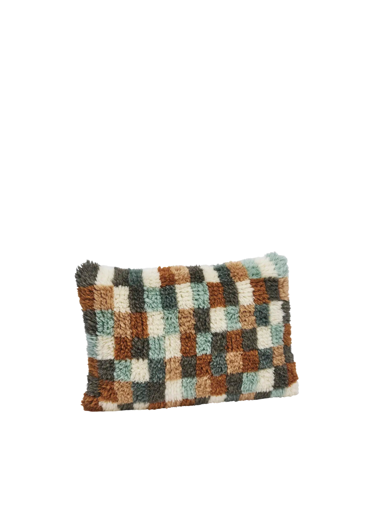 Checkered Hand Woven Wool Cushion from Madam Stoltz