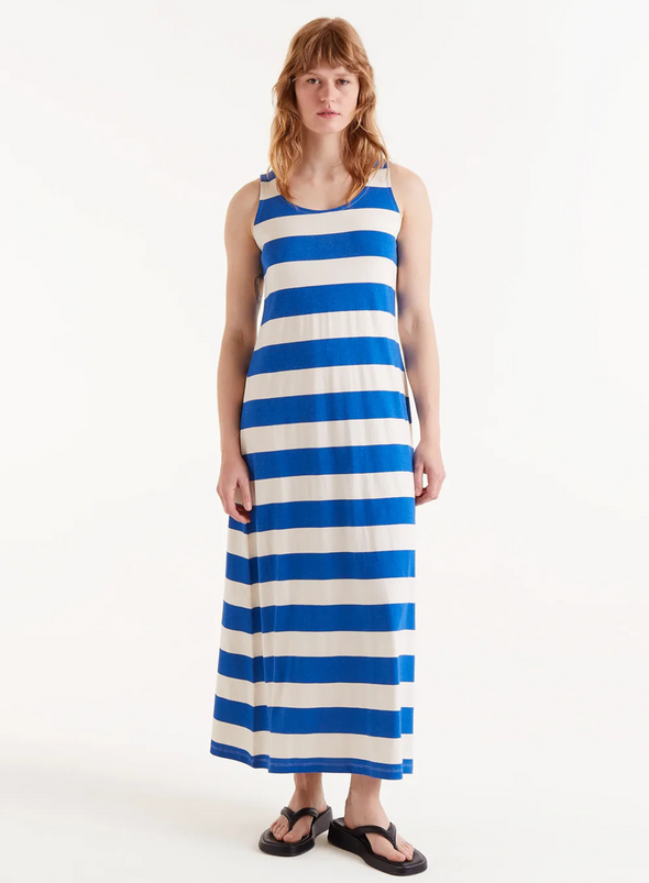 Long Dress in Blue Stripes from Compañia Fantastica