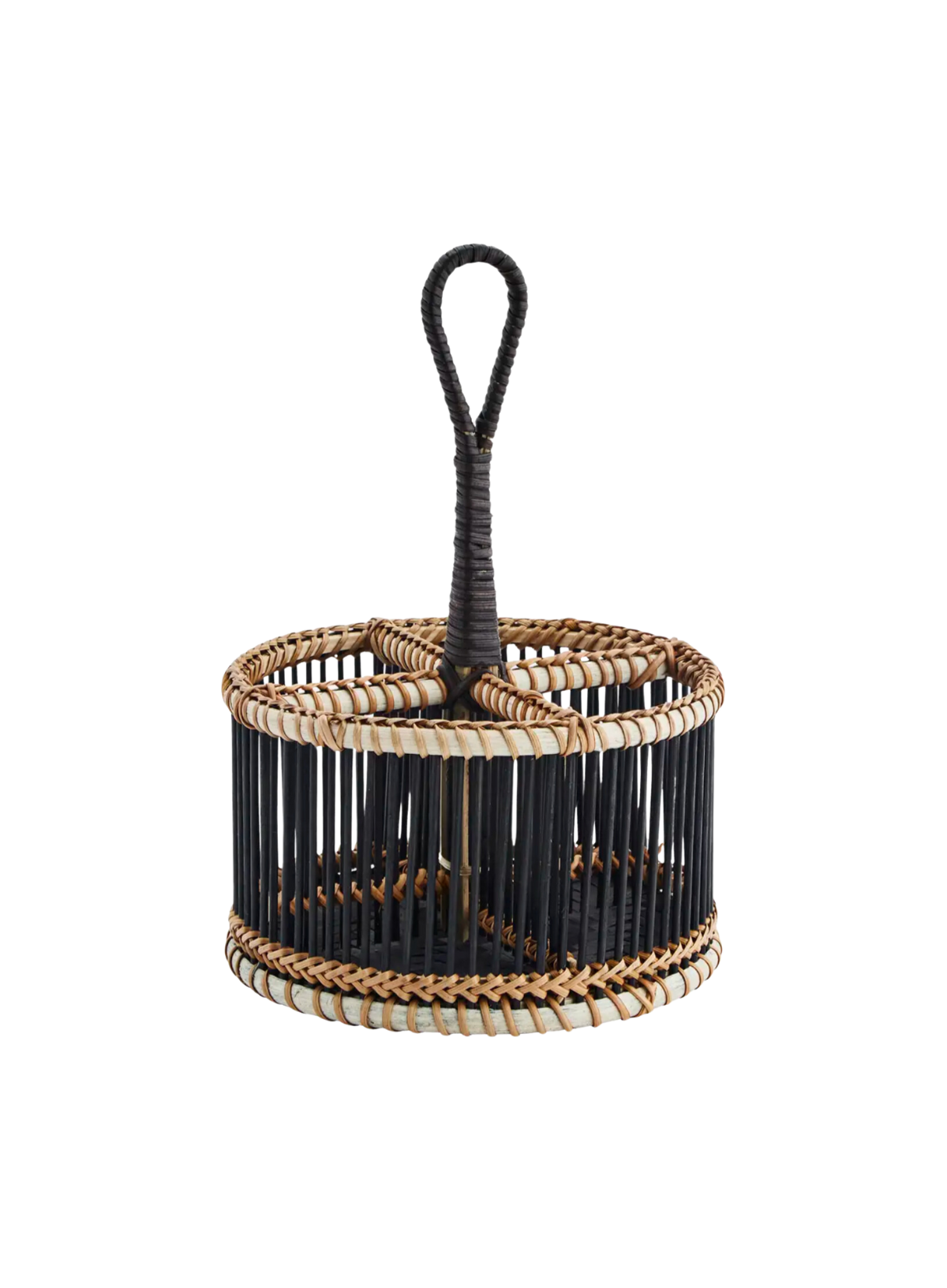 Black Bamboo Cutlery Holder from Madam Stoltz