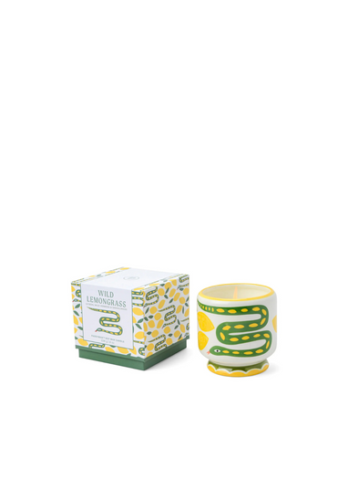 Adopo Snake Ceramic Candle in Wild Lemongrass from Paddywax