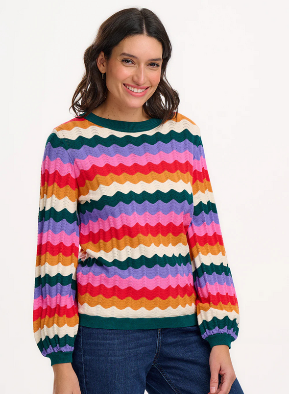 Ivona Jumper in Multi Beach Waves fom Sugarhill