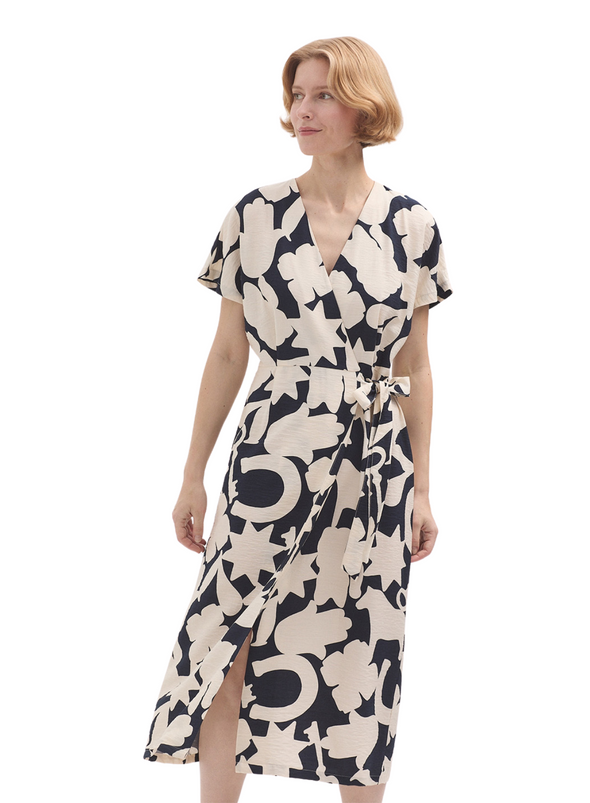 Lucky Charms Print Wrap Dress in Navy from Nice Things
