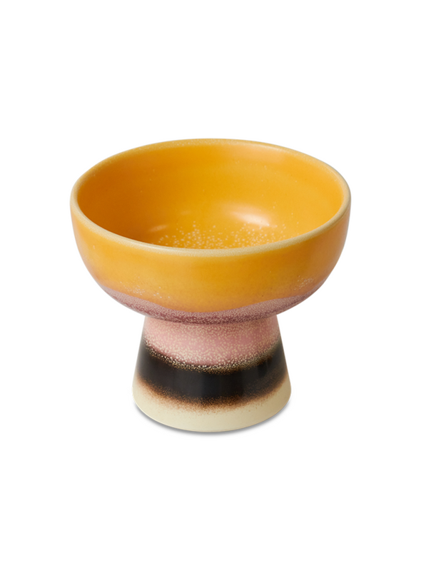 70s Ceramics Tapas Bowl on Base S in Sunshade from HK Living