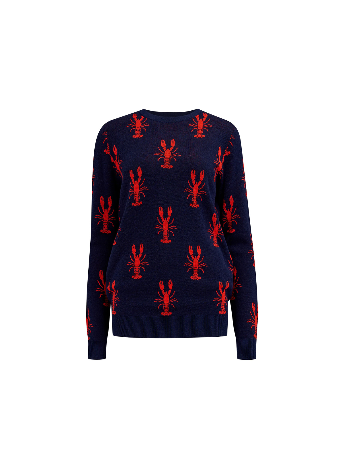 Rosie Jumper in Navy Loster Repeat from Sugarhill