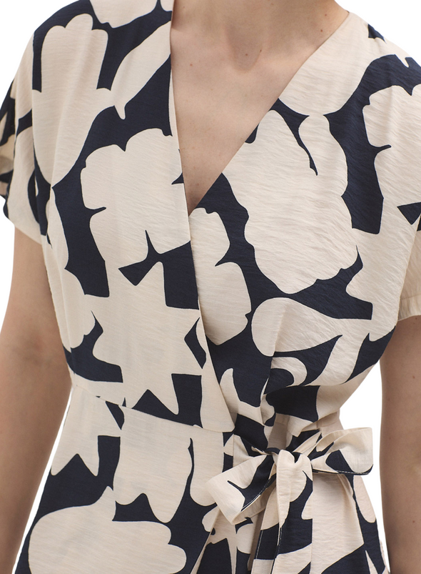 Lucky Charms Print Wrap Dress in Navy from Nice Things