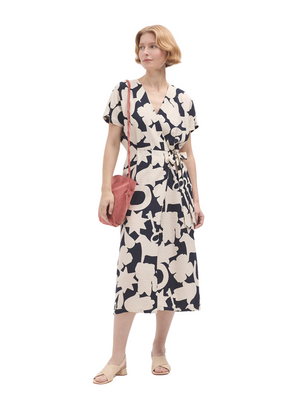 Lucky Charms Print Wrap Dress in Navy from Nice Things