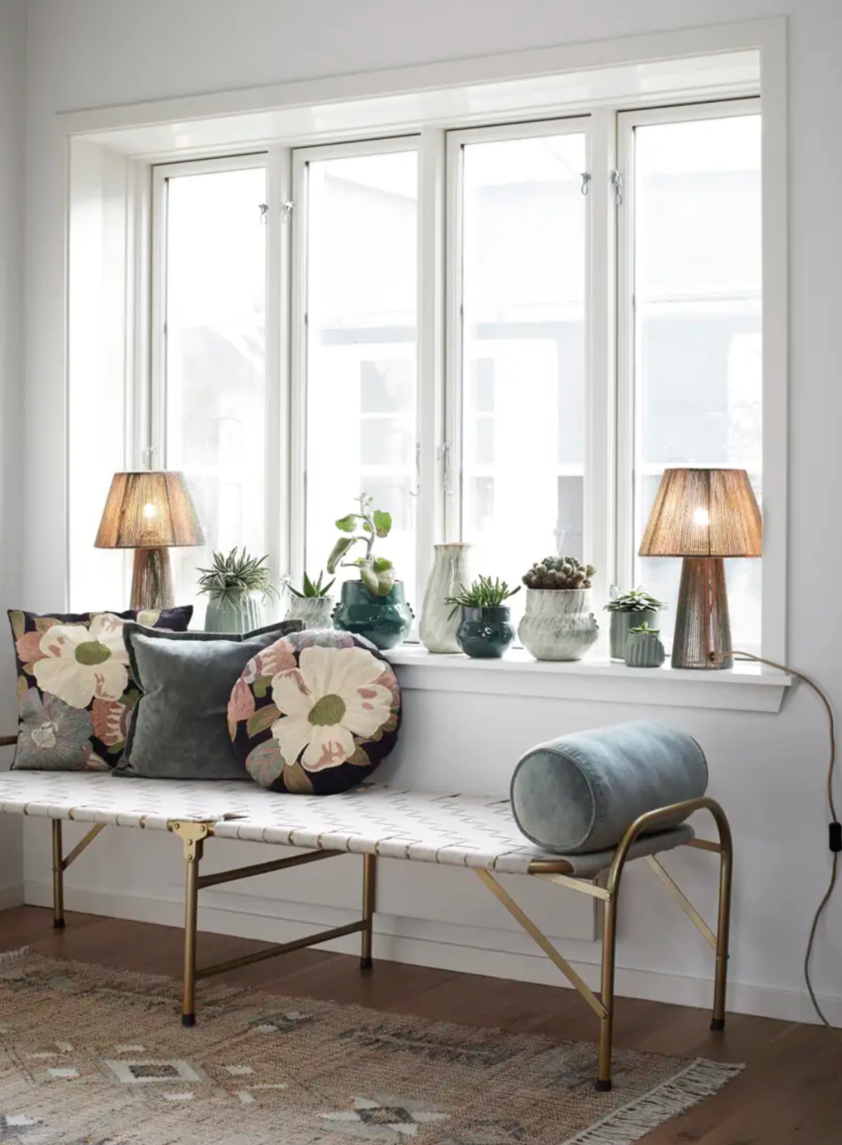 Blue Velvet Bolster Cushion Aqua from Madam Stoltz