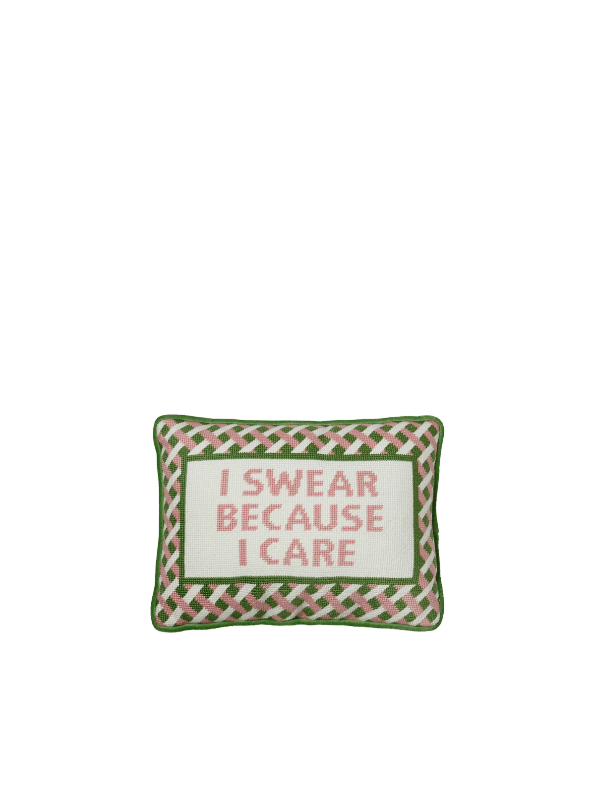 I Swear Because I Care Needlepoint Cushion from Peking Handicraft