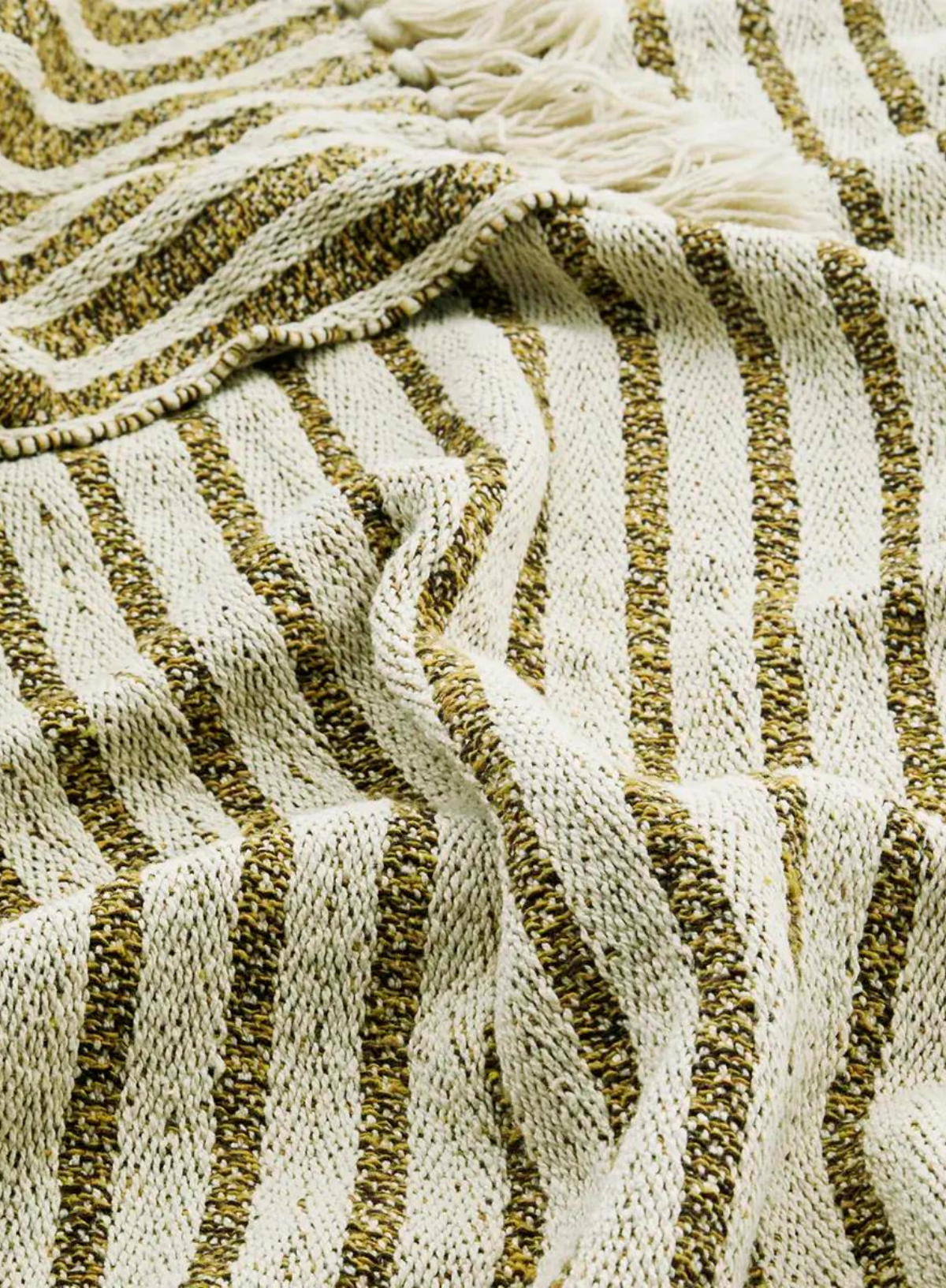 Stripey Recycled Cotton Throw from Madam Stoltz