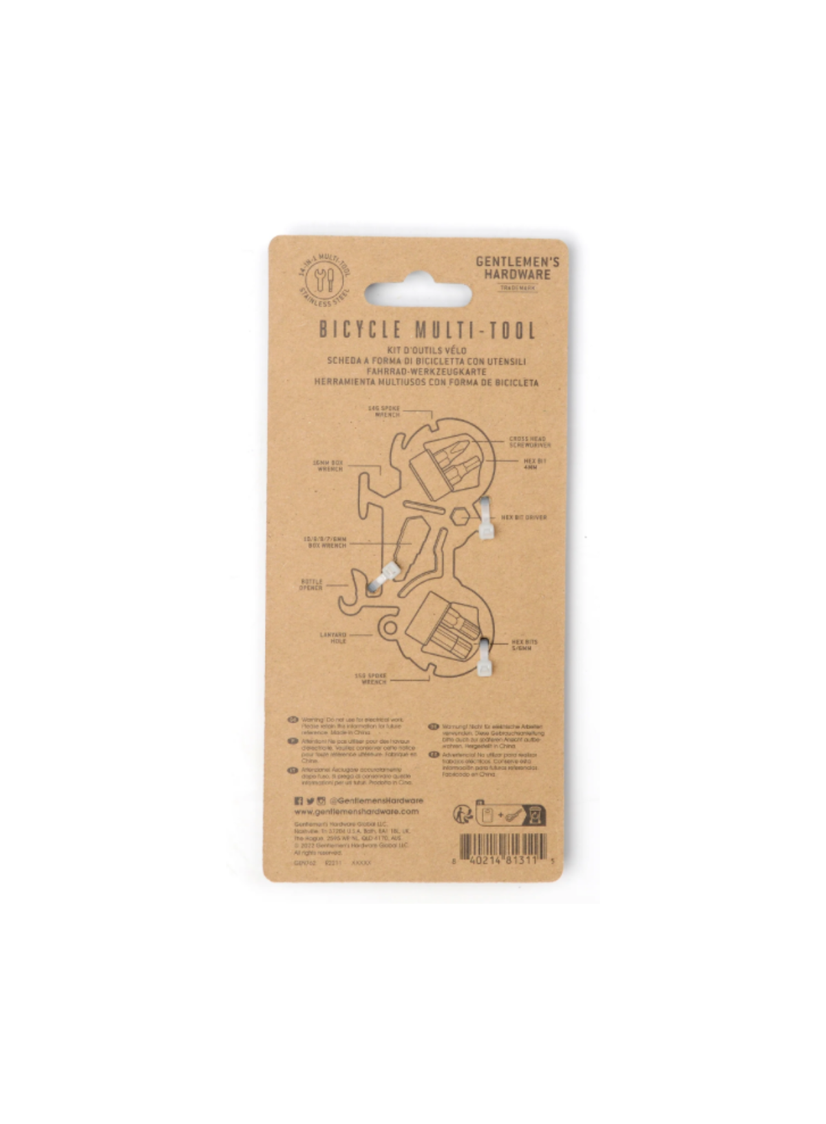 Mini Bicycle Multi-Tool from Gentlemen's Hardware