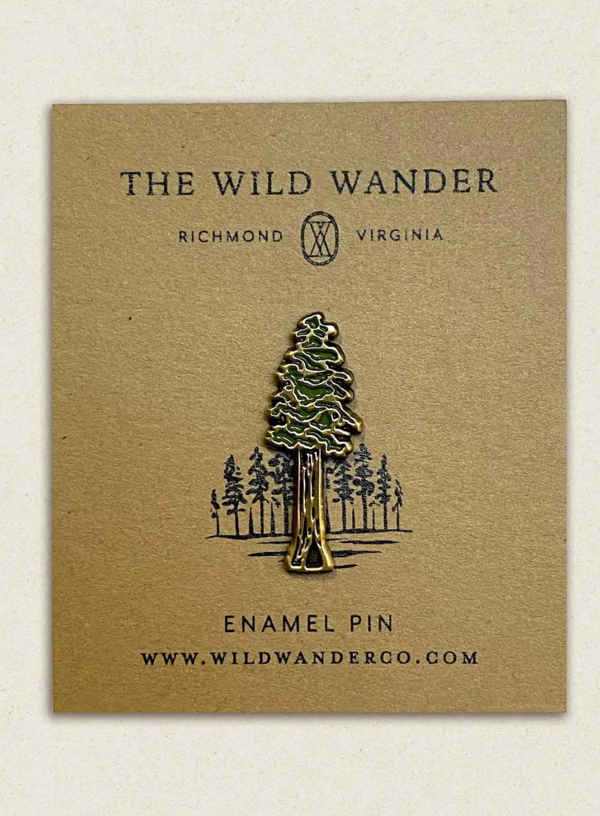 Redwood Enamel Pin from The Wild Wander