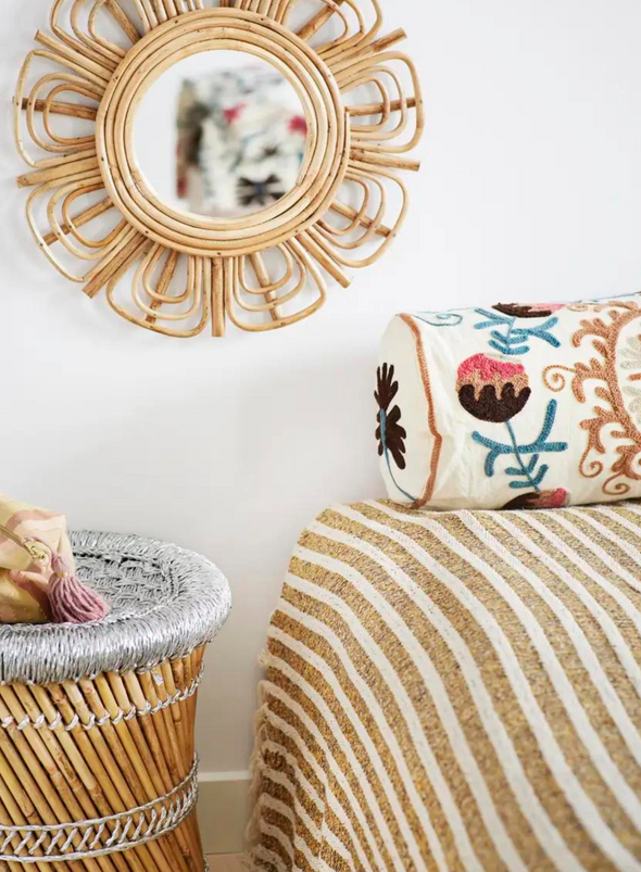 Stripey Recycled Cotton Throw from Madam Stoltz
