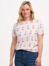 Maggie T-Shirt in Off-White, Cowgirl Boots from Sugarhill
