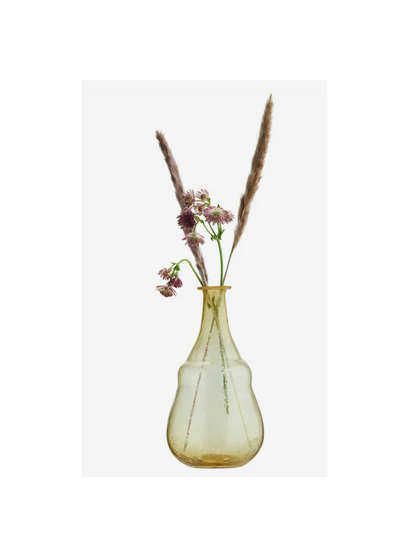 Yellow Recycled Glass Vase from Madam Stoltz