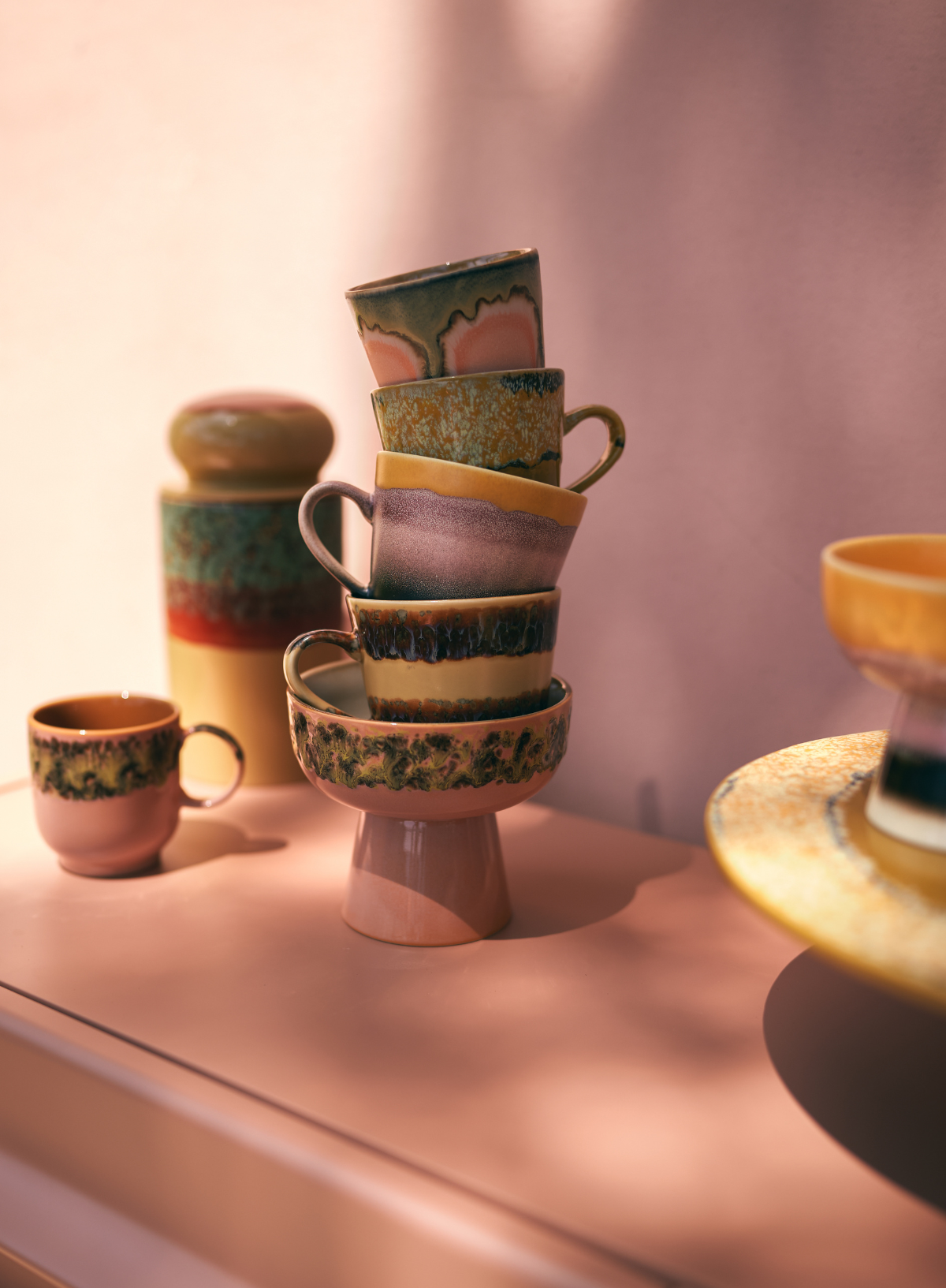 HK Living 70s Ceramics Americano Mug in Sunbeam