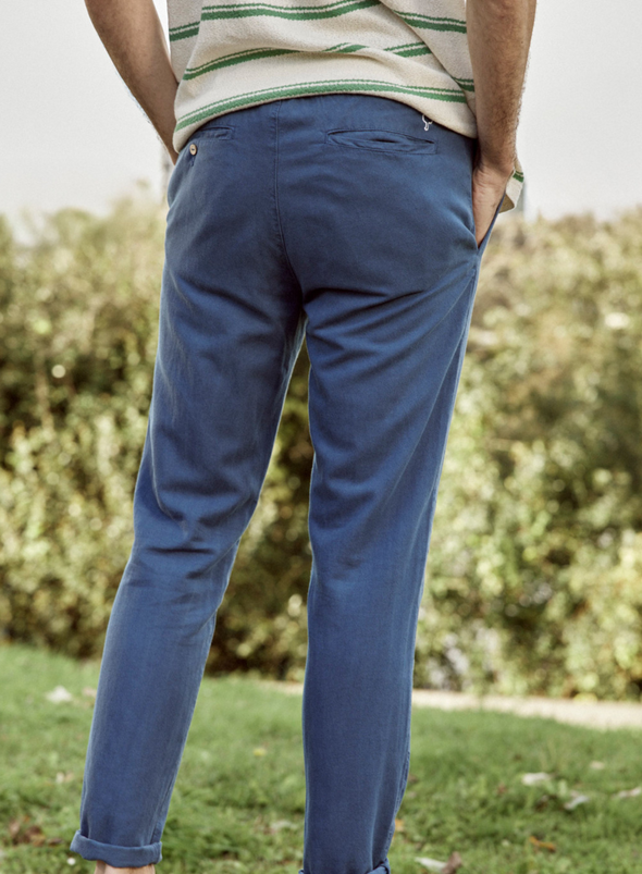 Dreuille Woven Pants in Navy from Faguo