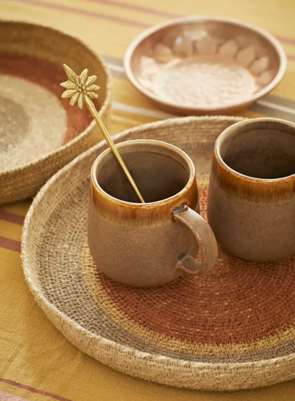 Jacob Stoneware Brown Mug from Madam Stoltz